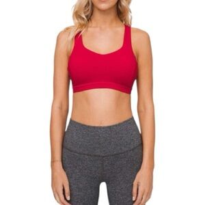 Lululemon Free To Be Serene Bra Dark Red Womens Size 6